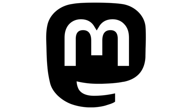 Mastodon logo icon for social media app and online community.