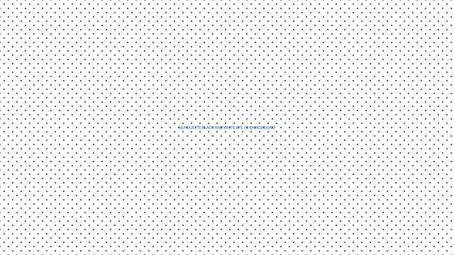 Abstract black and white checkered background with small red dots.