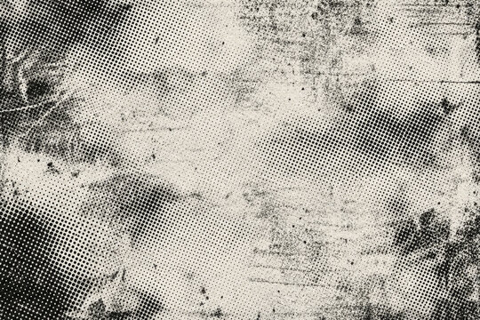 Black grunge halftone texture