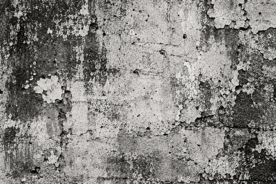 Peeling weathered concrete wall
