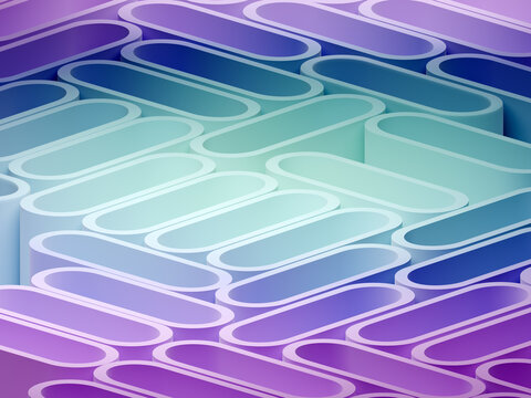 Colorful Oval Shapes Create a Pattern on a Digital Surface
