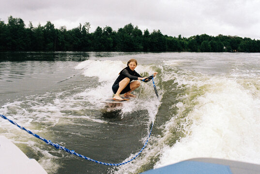 A film portrait of a young wakeboarder