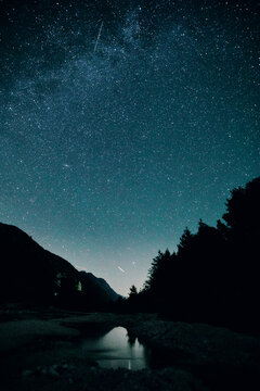 Clear night sky filled with stars
