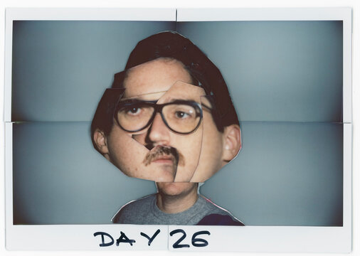 Cubist Collage Portrait About Mental Illness on Day 26 of Novemb