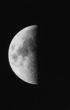 The half moon and its craters