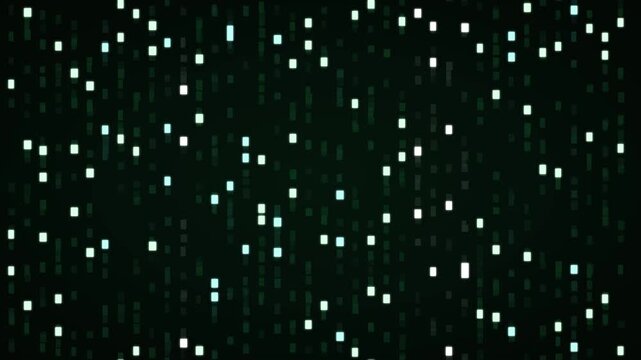 Digital data stream abstract background, with glowing vertical, matrix code particles