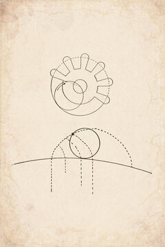 Hypocycloid and Epicycloid Gear Tooth Geometry Technical Diagram 1905