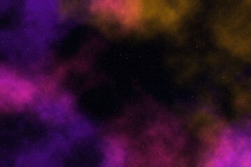 Deep purple and brown space galaxy background with nebula and stars © AMK 