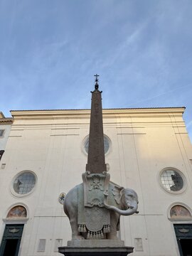 Bernini Elephant Obelisk Statue in Piazza della Minerva, Rome