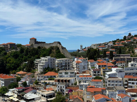 Montenegro Ulcinj town urban skyline