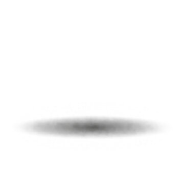 Soft oval shadow, isolated on transparent background