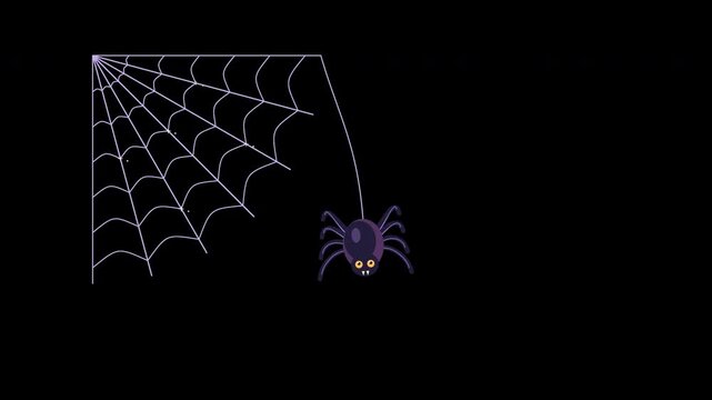 Silken Corner Spider Halloween Alpha Overlay