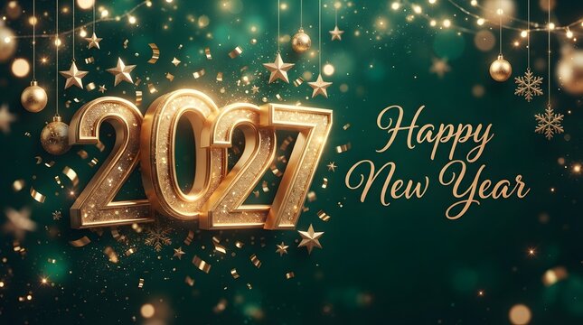 A dazzling and festive celebration of the upcoming year 2027 filled with joy hope and cherished moments with loved ones as we bid farewell to