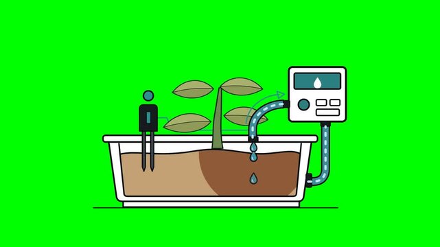 Smart Automated Plant Watering System with Digital Control Panel for Hydroponic Gardening and Soil Monitoring