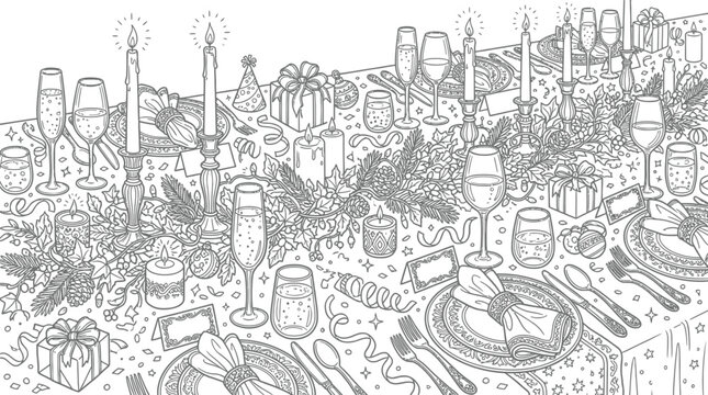 hand drawn background with flowers