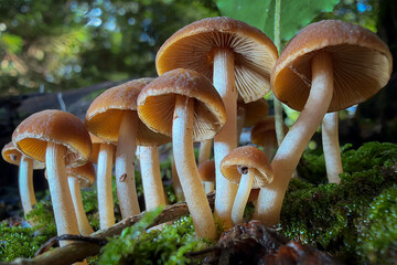 mushrooms in the forest © Yasin