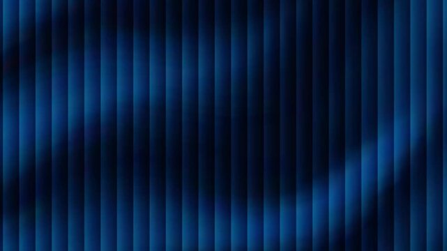 Blue and navy vertical background, dark linear slat panels light wave motion loop for corporate presentation and cyber studio backdrop