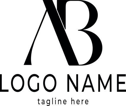Monograma AB elegante e minimalista para identidade de marca e neg&oacute;cios