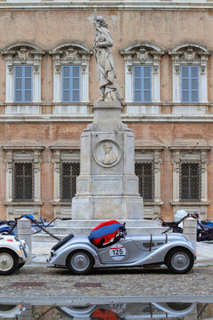 Modena, Italy, June 10, 2026, the Mille Miglia passes through the city, a long-distance road racing competition for classic and historic cars