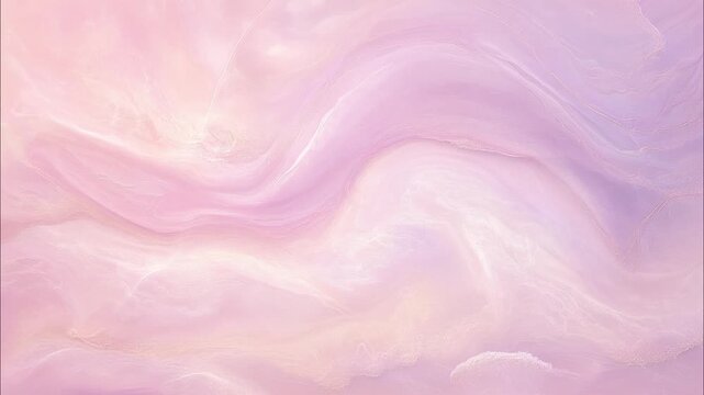 Pastel pink and purple fluid smoke waves flowing gently in an abstract calming motion background for titles