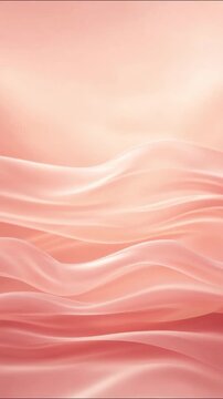 Pink silk fabric waves undulating smoothly in gentle motion, creating an elegant and glossy satin texture backdrop