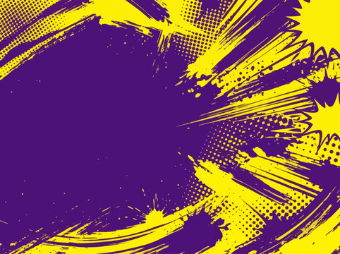 Dynamic Halftone Pattern With Colorful Sports Graphics