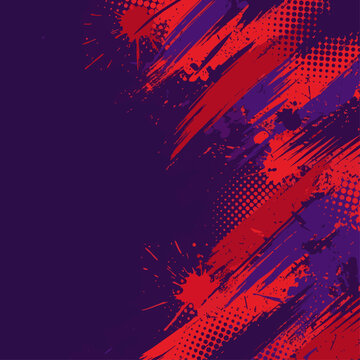 Dynamic Grunge Wallpaper With Vibrant Cartoon Sports Graphics