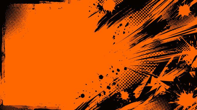 Dynamic Sports Grunge Pattern With Vibrant Halftone Effects