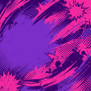 Vibrant Cartoon Sports Texture With Dynamic Paint Strokes