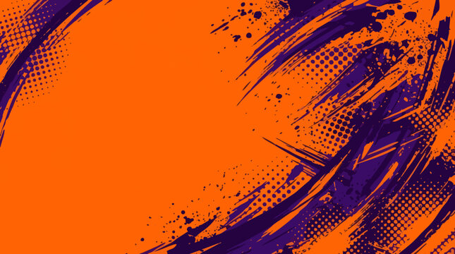 Vibrant Sports Pattern With Cartoon Shapes And Textures