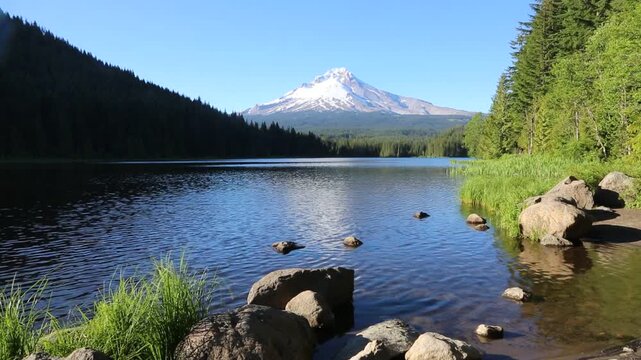Landscape with Trillium Lake - Oregon