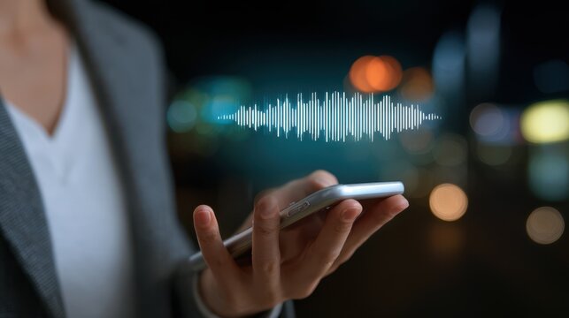 User activates voice search on a mobile device for fast spoken queries and convenient information access on the go.