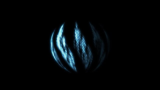 Glowing blue plasma ring explosion with swirling smoke, ember particles, electric lightning burst and dramatic energy trail, cinematic logo animation with alpha channel, seamless 4k loop