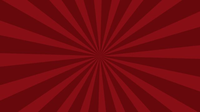 Vibrant dark red sunburst background, featuring retro radial, rays and concentric, geometric patterns for, dynamic motion advertising, presentations, and modern, digital projects and