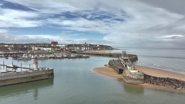 Port of Ramsgate from a drone, Ramsgate, South-East England