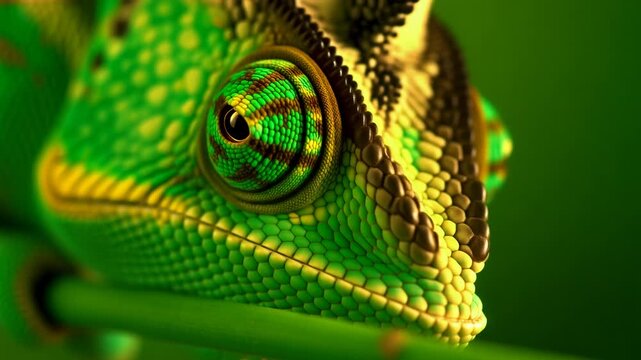 Chameleon eye swivelling slowly