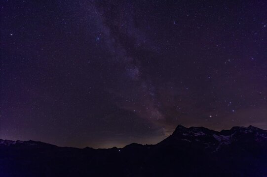 Milky Way and Perseids at the High Gate of the Grossglockner High Alpine Road