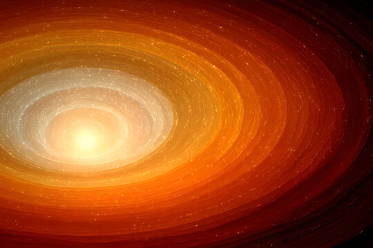 Abstract blurred concentric circles of yellow and orange hues, radiating from a bright white center, creating a glowing effect on a white background