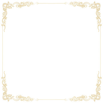 Gold-colored, vintage-style corner accents for rectangular frames&mdash;perfect for vintage-themed compositions.