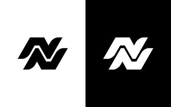 Modern Abstract Letter N Monogram Vector Logo Design