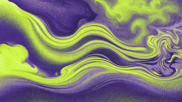Abstract swirling patterns in vibrant blue and yellow colors illustration