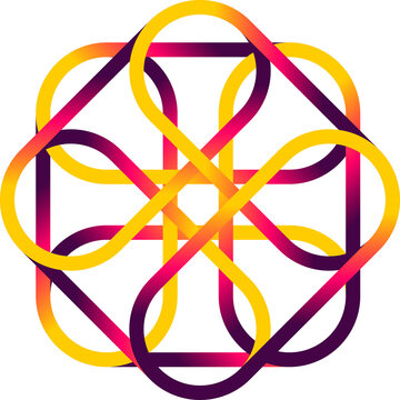 abstract geometric intertwined logo icon symbol