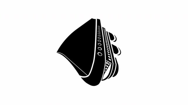 cargo ship video animation icon representative sea transportation