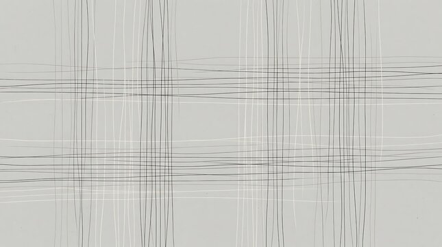 Minimalist abstract background with thin hand-drawn lines forming grid pattern on neutral grey textured paper