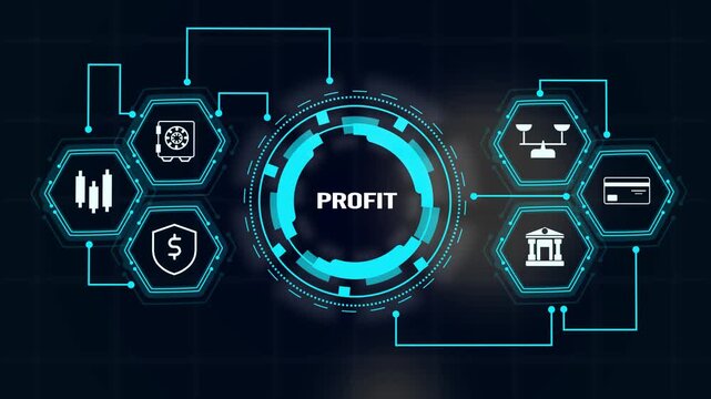 Business profit growth and financial return concept