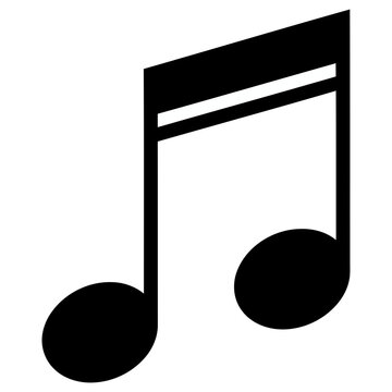 Black musical eighth note symbol