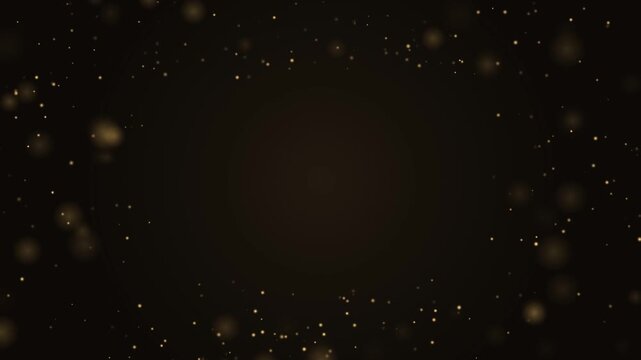 発表を盛り上げる金色の光の演出 黒茶背景
