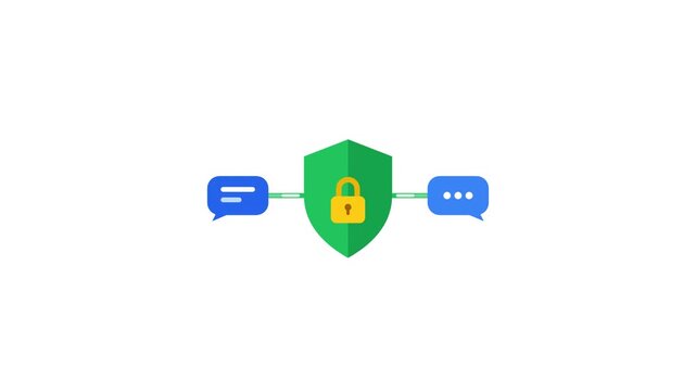 Minimalist flat animation showing colorful engagement icons revolving around a phone screen on a solid white background. Ideal for digital marketing and social networking presentations.