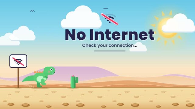 Offline Dinosaur Running Game Animation