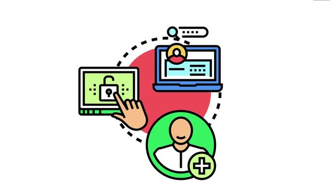 Digital security concept protected user sign in processes, including account creation, secure login with password, and authenticated access to online services or platforms